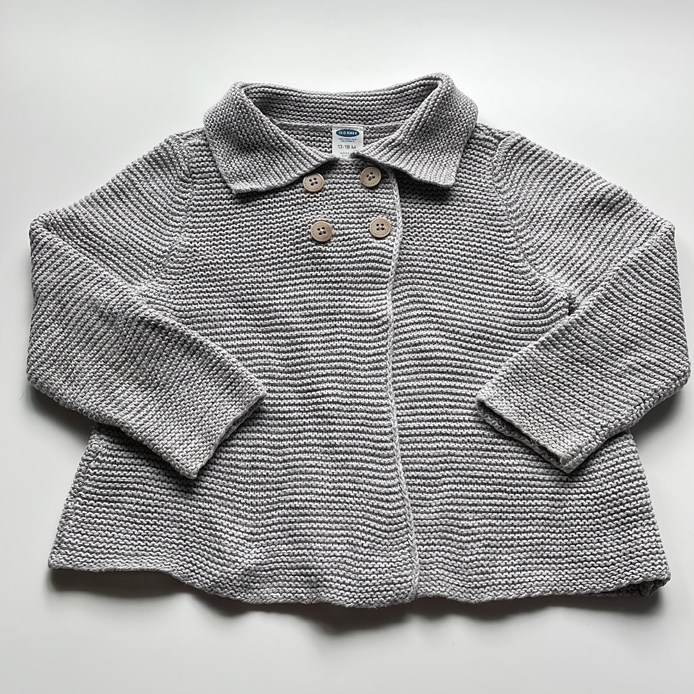 Old Navy Knit Pea Coat Cardigan Size 12-18 Month
